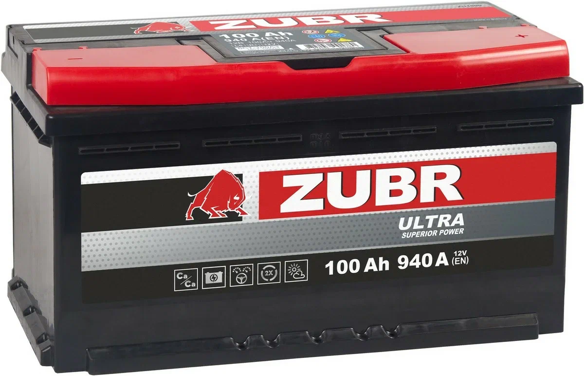 Аккумулятор ZUBR ULTRA 100.0 А/ч 353*175*190 940EN  о/п
